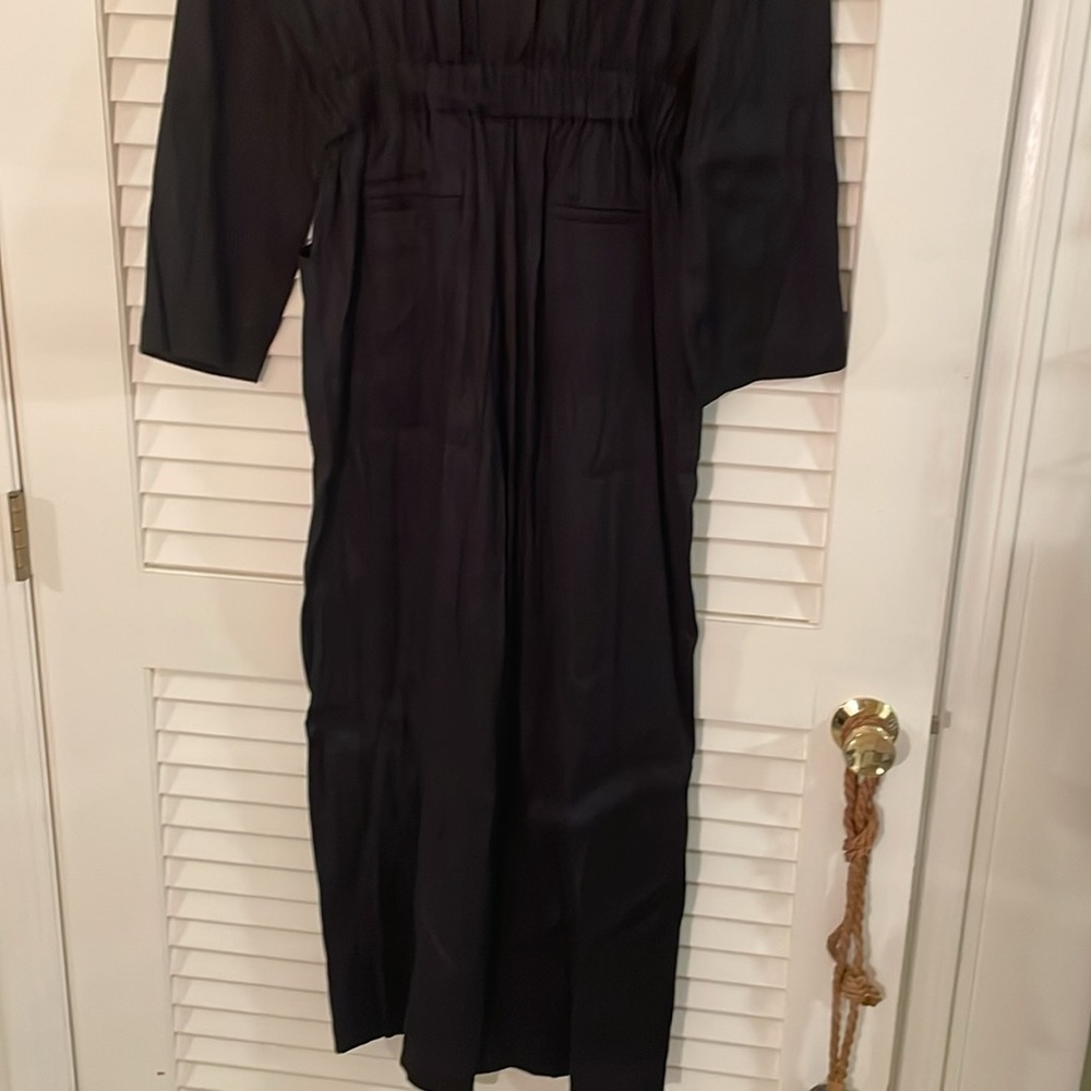 Nwt Gentle Herd Black Linen Blend Long Sleeve Jumpsuit — image 8 of 8